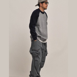 コントラスト ラグランスリーブ ニット A1766