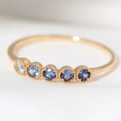 ベニトアイト グラデーションリング 0.17ct k18
