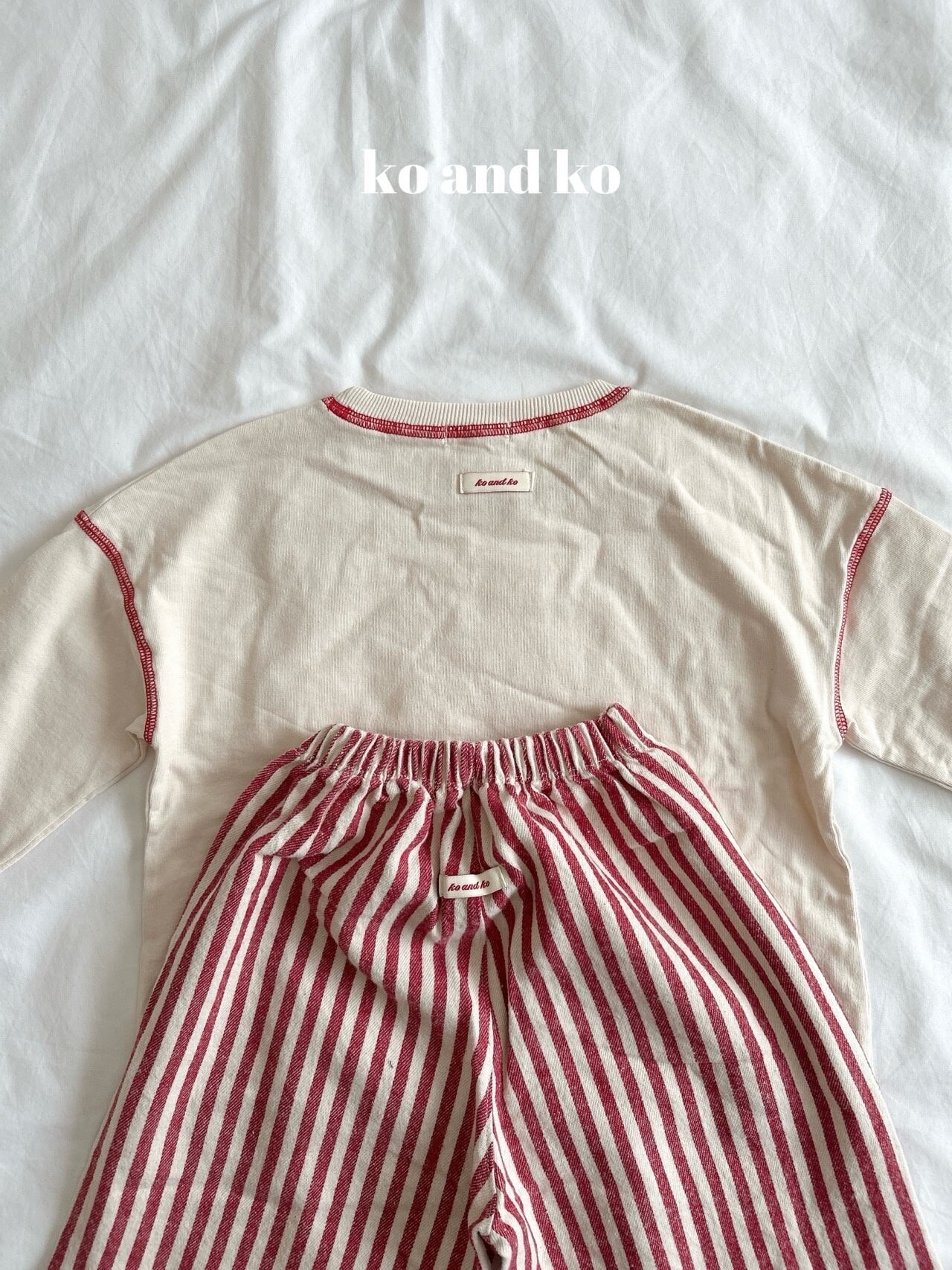 韓国子供服 / 26Autumn / 〖取寄〗ko and ko / ステッチT/ ベビー服 / キッズ服 *XXS~L*