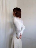 Fur shawl tight knit top