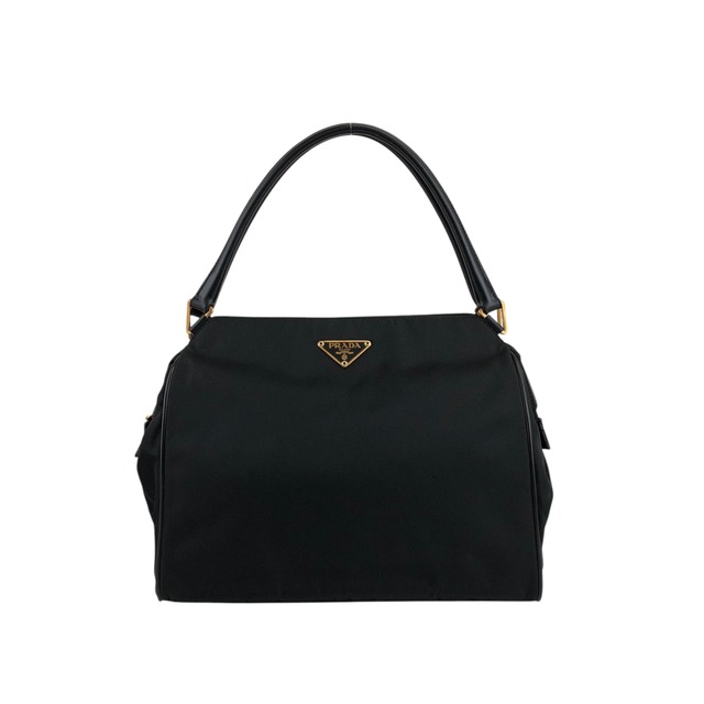 PRADA プラダ ハンドバッグ ブラック トライアングルロゴ ナイロン vintage ヴィンテージ オールド ahnen6