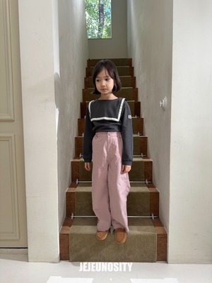 【jejeunosity】スクールカットソー チャコール 80〜110cm 240904