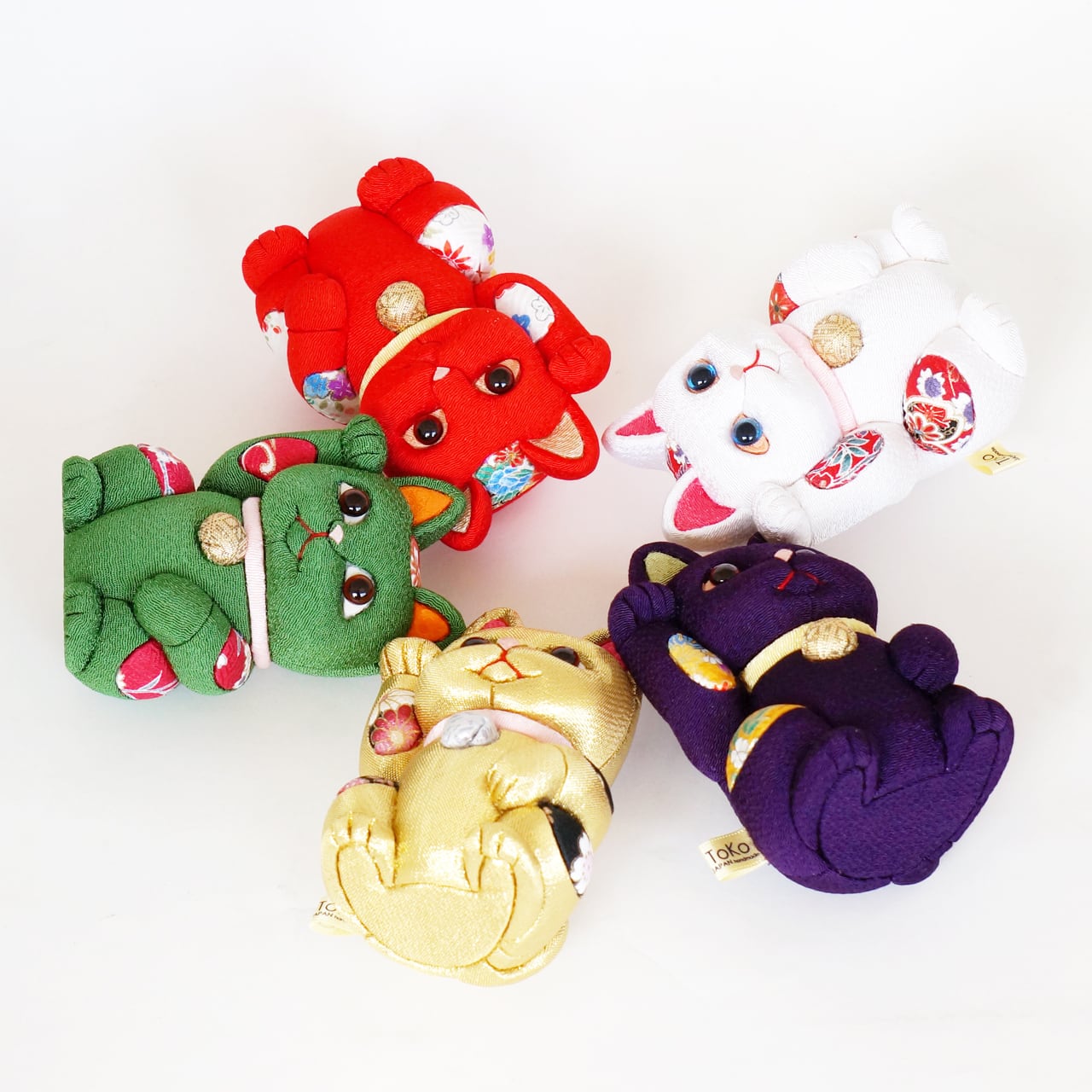 招き猫（中） 風水 紫 | 太陽漆器 オンラインショップ