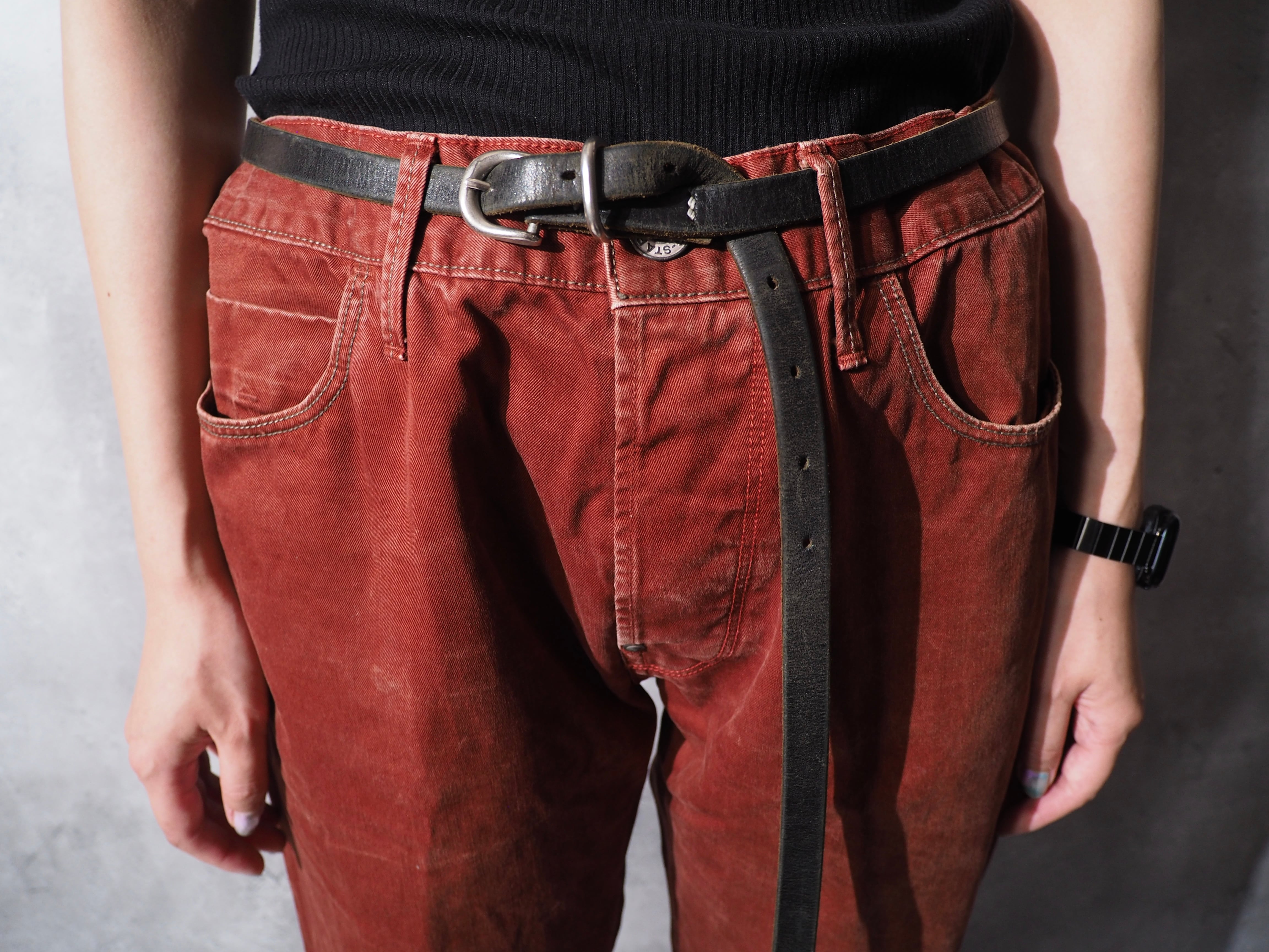 2000s ” G-STAR RAW ” Deep reddish brown dyeing cotton straight pants