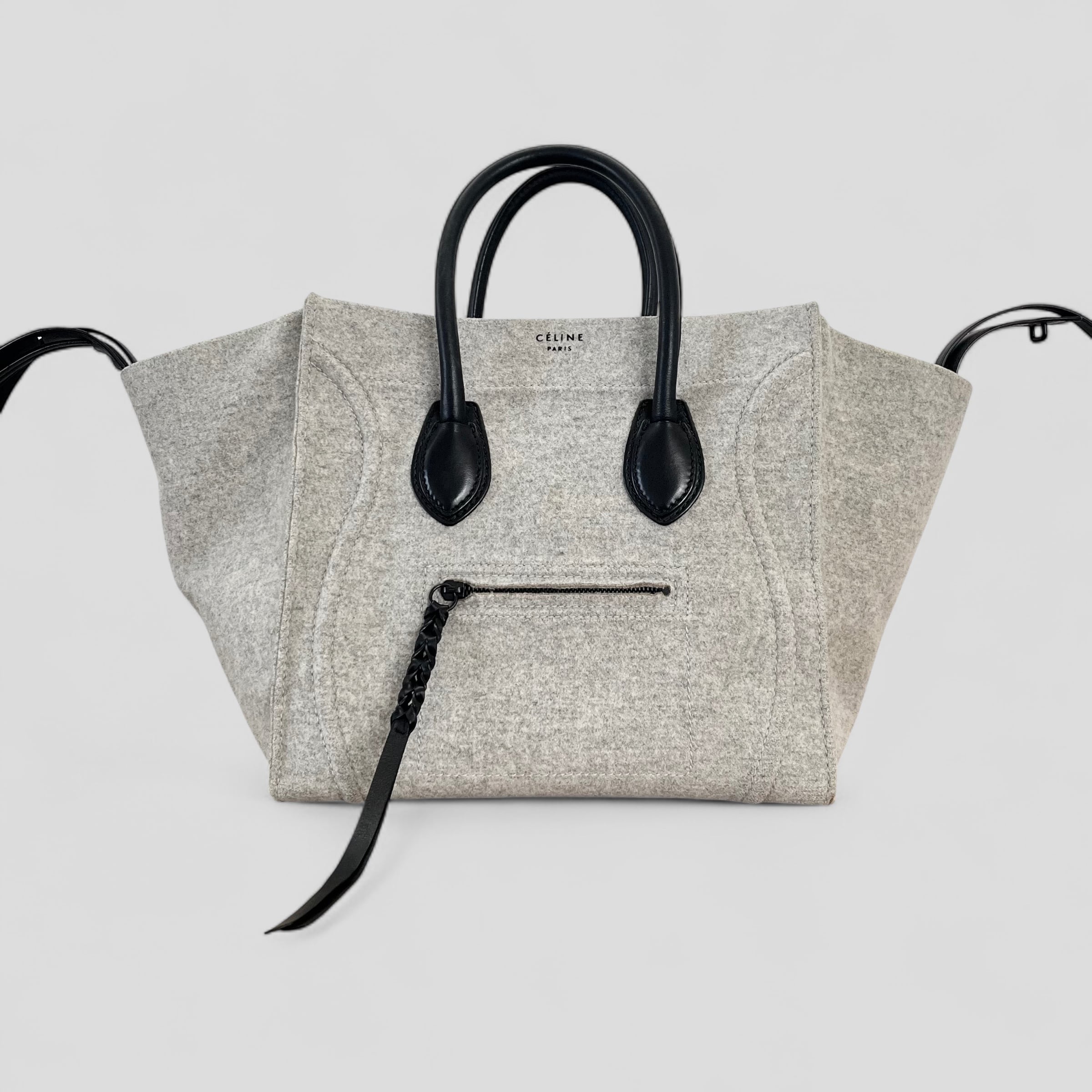 CELINE セリーヌ ラゲージ ミニショッパー ムートン スムースレザー