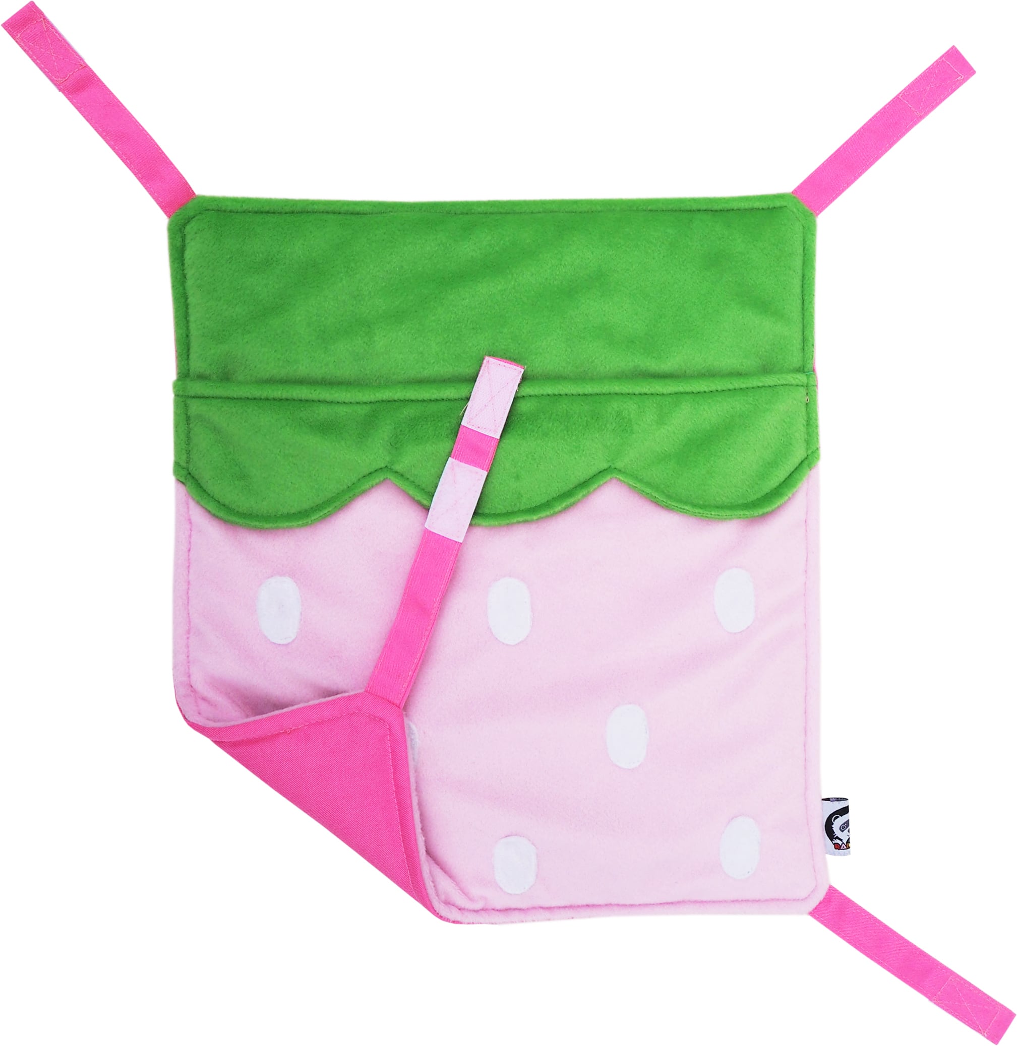 【フェレット】ふんわりいちごのハンモック レッド/ピンク