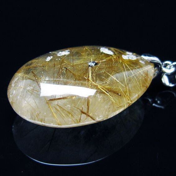 タイチンルチルクォーツ ペンダント ルチルクォーツ ペンダントトップ 一点物 メール便可 [M便 1/20] 112-13312