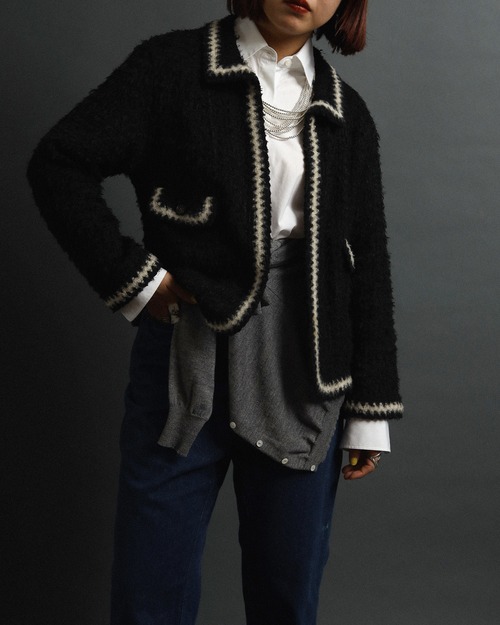 1998's Chanel / Black Knit Jacket