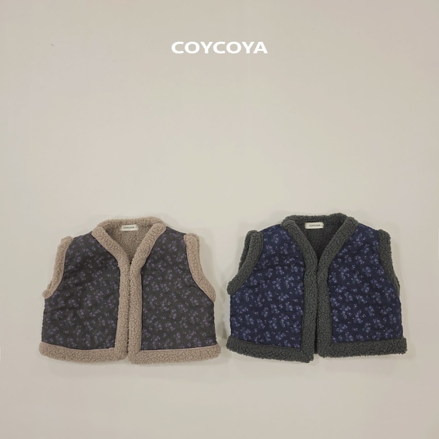 【取寄】coycoya｜flower knit vest｜フラワーニットベスト｜XS-XL｜kids｜25 winter