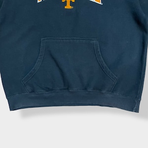 【PROEDGE】カレッジ テネシー大学 Tennessee 刺繍ロゴ アーチロゴ パーカー スウェット フーディー hoodie L 黒 us古着