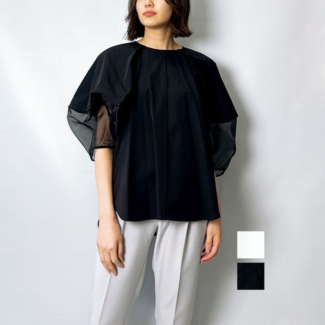 ELENDEEK エレンディーク HALF ORGANZA SLEEVE BL 5124204214 2024春夏新作 [送料無料]