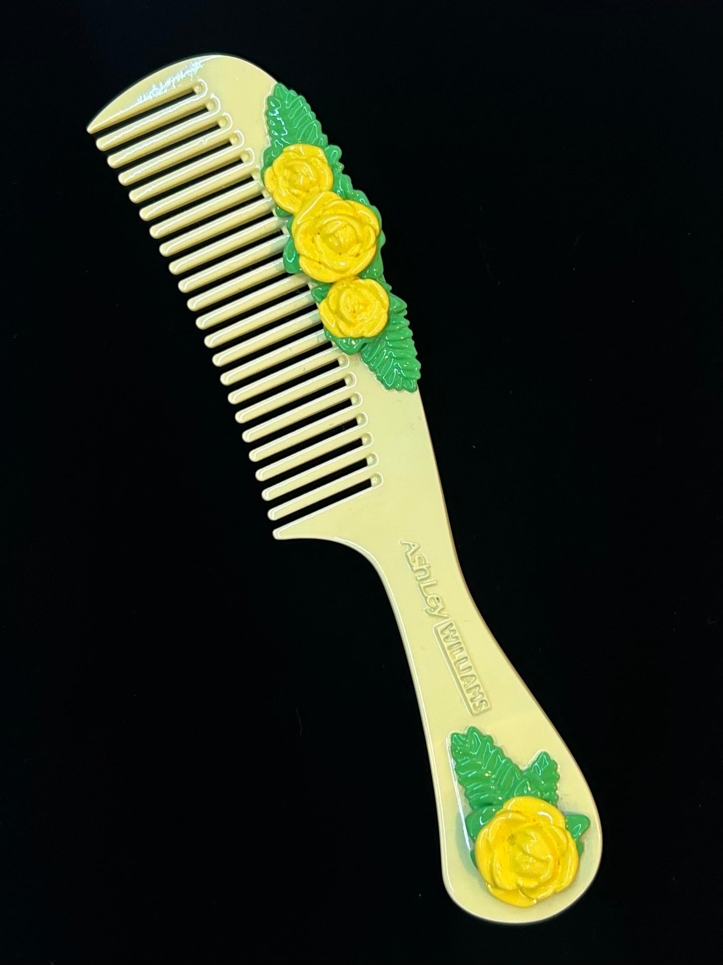 Ashley WILLIAMS flower comb brooch
