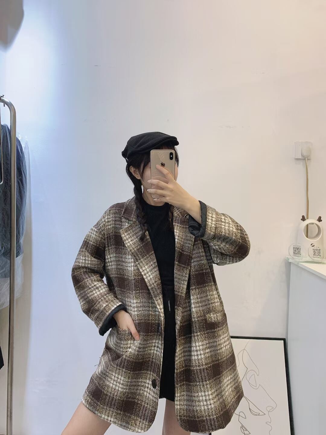 チェック柄ジャケットコート　AJ5Z5039-921