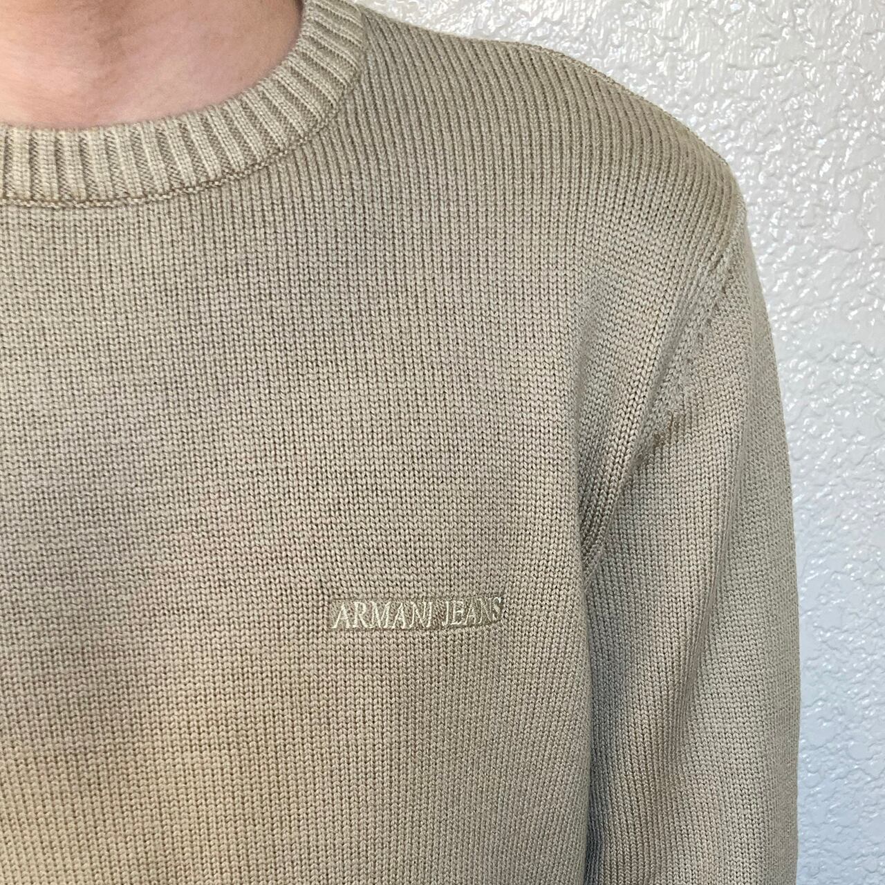 ARMANI JEANS Archive made in Italy Ssize Beige Virgin Wool Knit