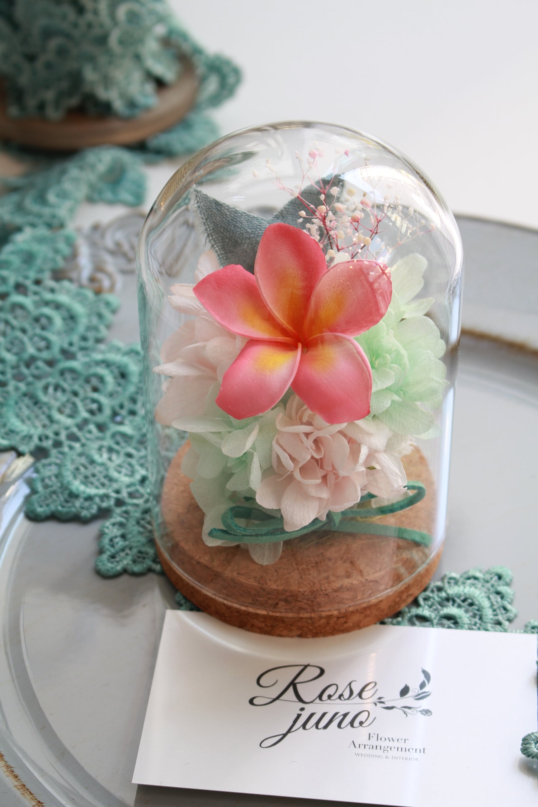 ROSE GALLERY プリザーブドフラワーガラスドームケース付 ROSE GALLERY プリザーブドフラワーガラスドームケース付