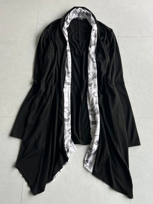 "Xfrm" Layered Design Long Cardigan