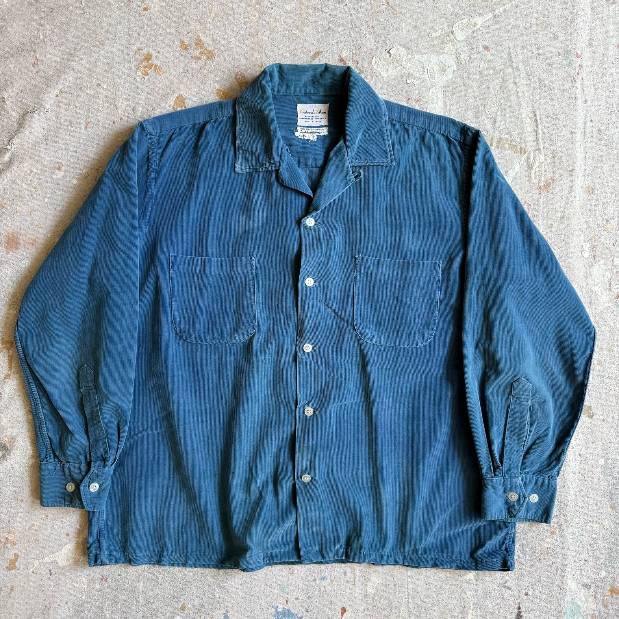 1960s Corduroy Shirts L Z252