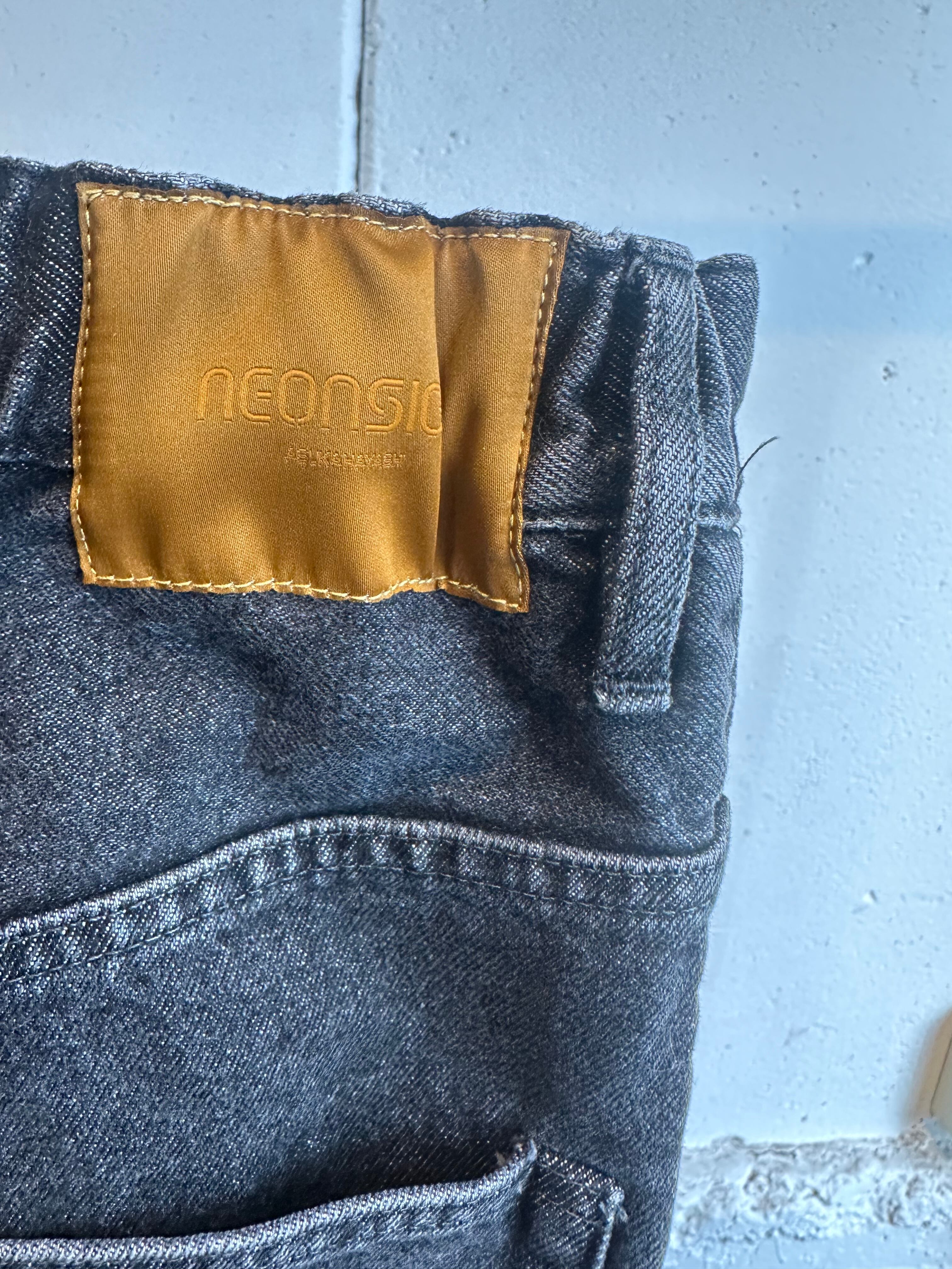 NEONSIGN WIDE DENIM SLACKS 