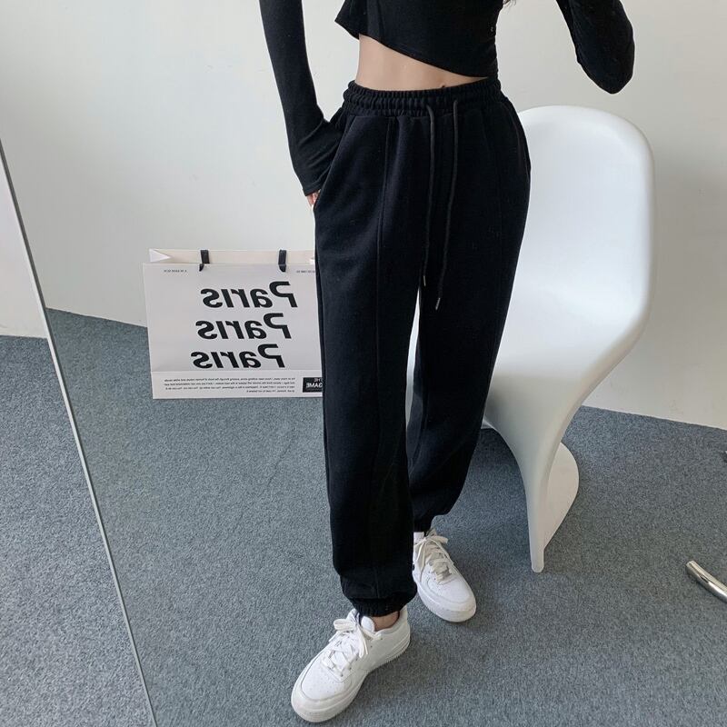 パンツ ハイウェストウェストルーズオータムウィンターブラックベルベット 秋物 冬物 ブラックストロベリース95587673974