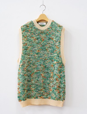 DIGAWEL :  KNIT VEST / GREEN