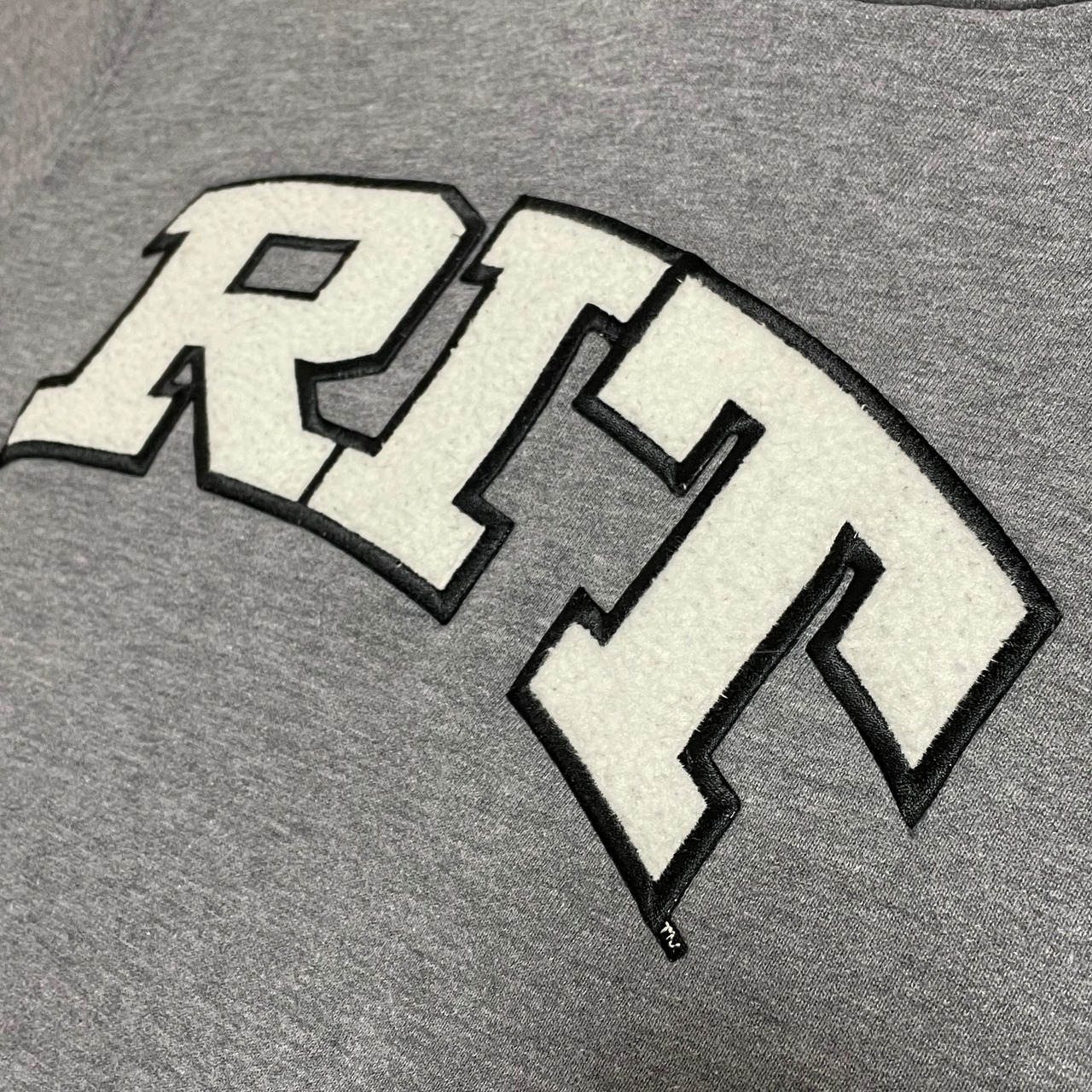 【JANSPORT】カレッジロゴ RIT 刺繍 アーチロゴ ロチェスター工科大学  パーカー プルオーバー スウェット フーディー hoodie M グレー ジャンスポ ーツ us古着