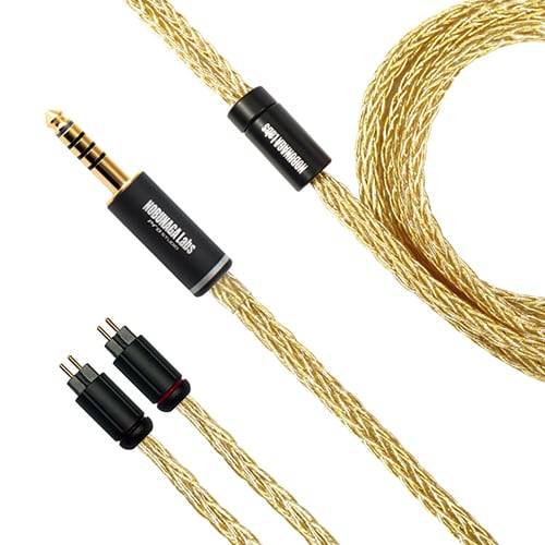 《SALE》【特選アウトレット】Gilgameš-Omega (ギルガメシュ-オメガ):NOBUNAGA Labs SUPREME:4.4mm5極バランス/カスタムIEM2pin対応 リケーブル 4N純銀線金メッキ16芯モデル