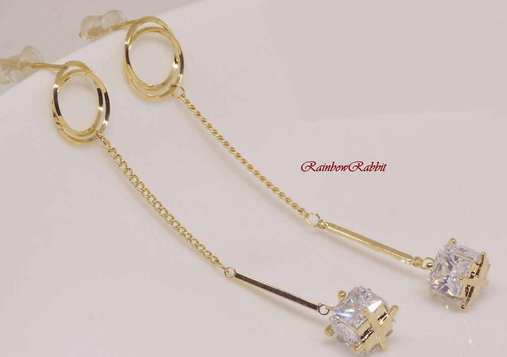 18K RGP ゴールドダイヤ CZ 小粒 フラワー ピアス gp5792 | Rainbow Rabbit