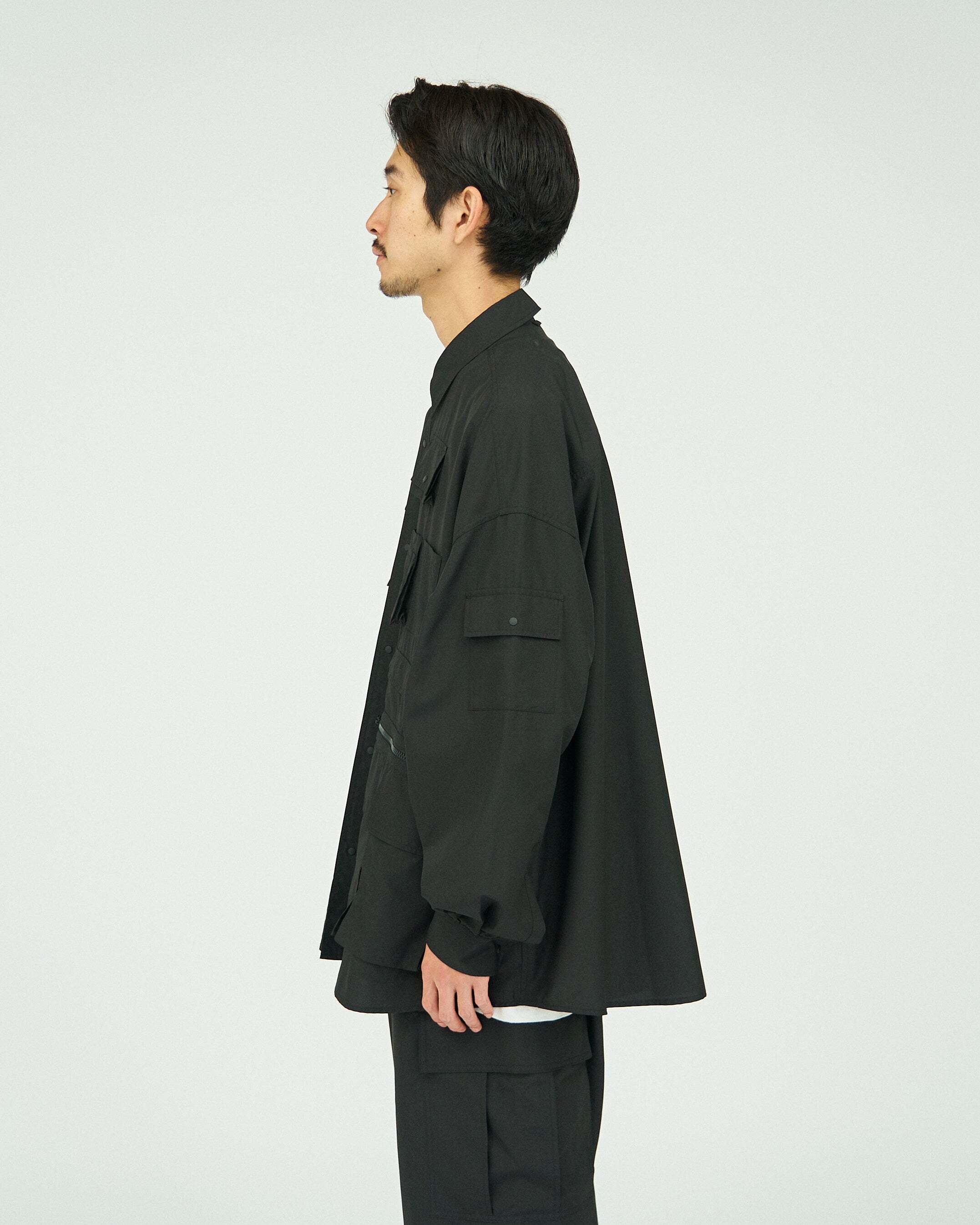 新品FreshService TACTICAL POCKET L/S SHIRT FreshService (フレッシュサービス) MINOTECH TAFFETA TACTICAL POCKET