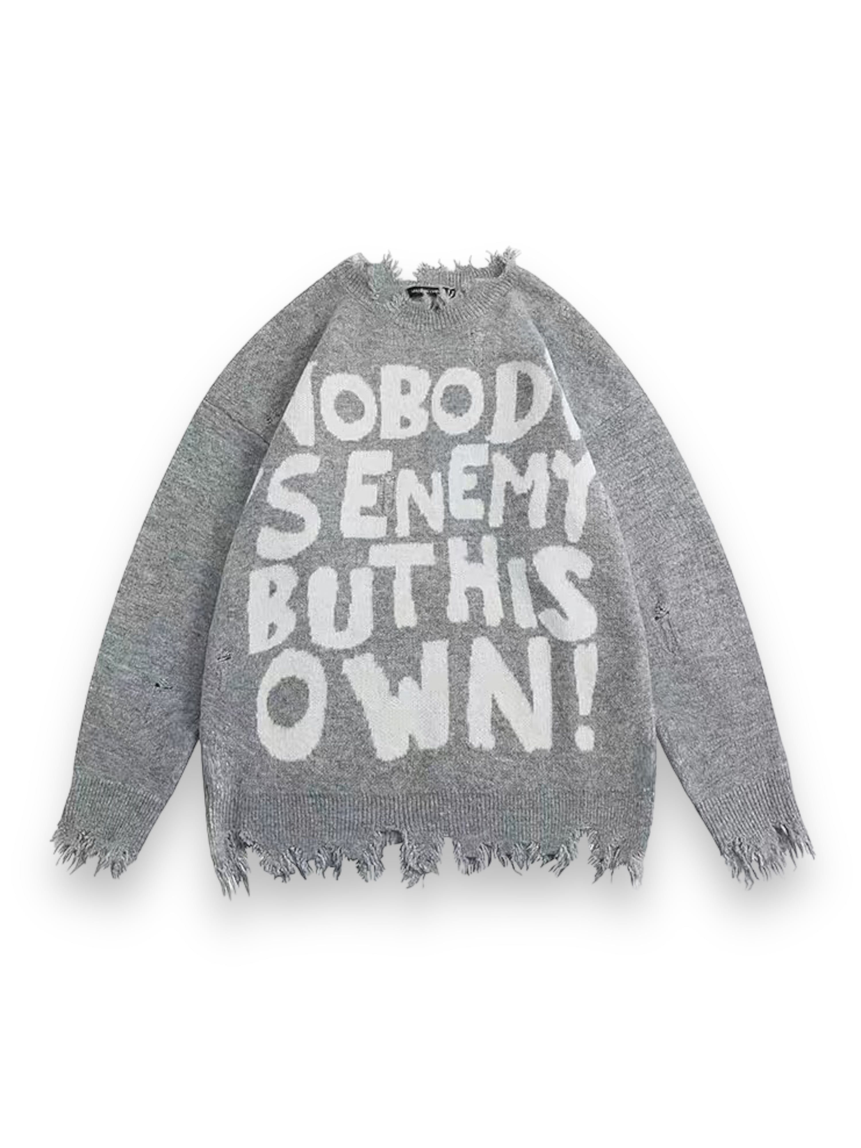 【PLANET STUDIO】damage logo knit