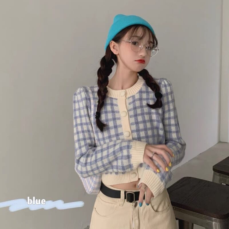 セーター スプリングオータムショートトップス ニットカーディガンジャケット ロング 春物 秋物 YY-ファッション54930191343