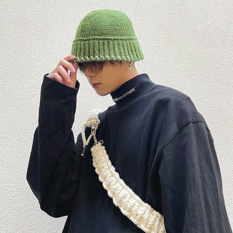 7色展開ケーブル編みニット帽子 | mblueshop
