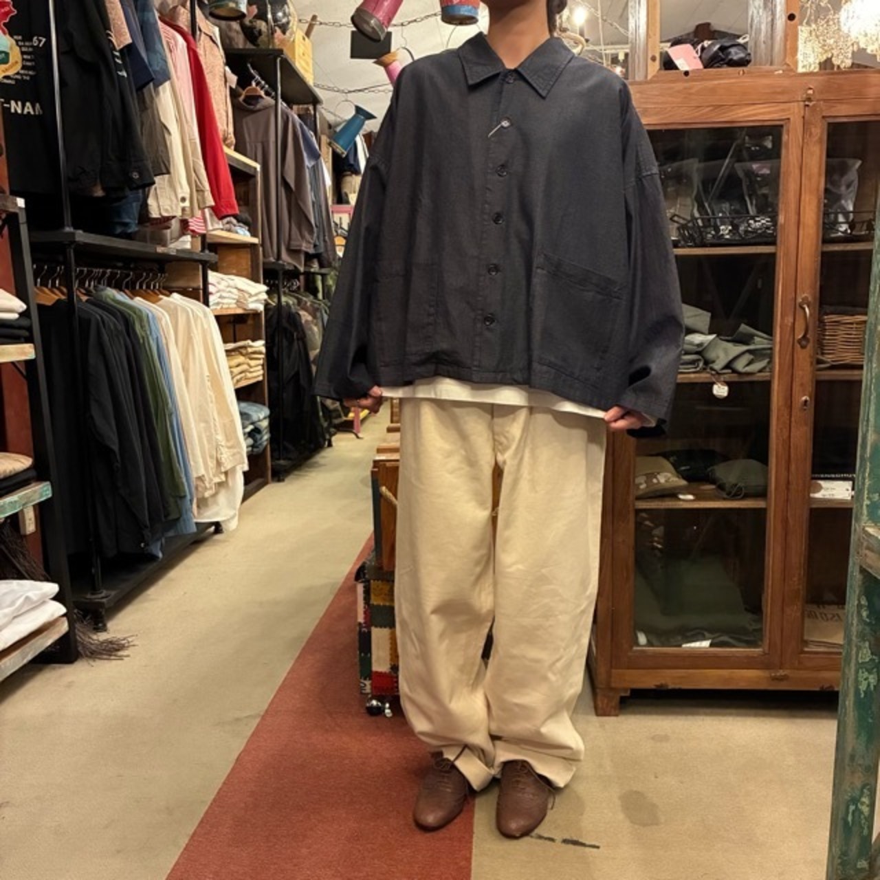 UNIVERSAL TISSU　ユニヴァーサルティシュ　5.4ozデニムシャツジャケット　ブラウス　羽織