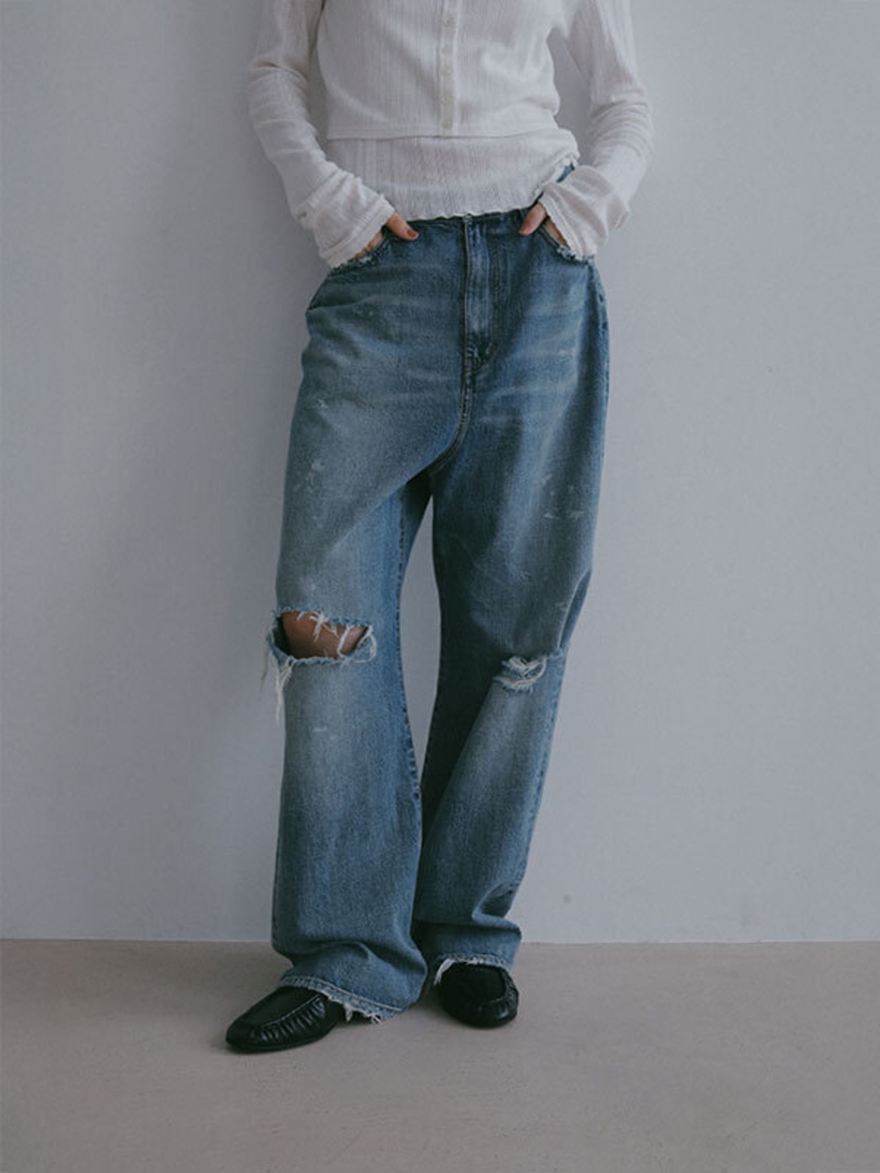ETRE TOKYO ディストレストレートデニム