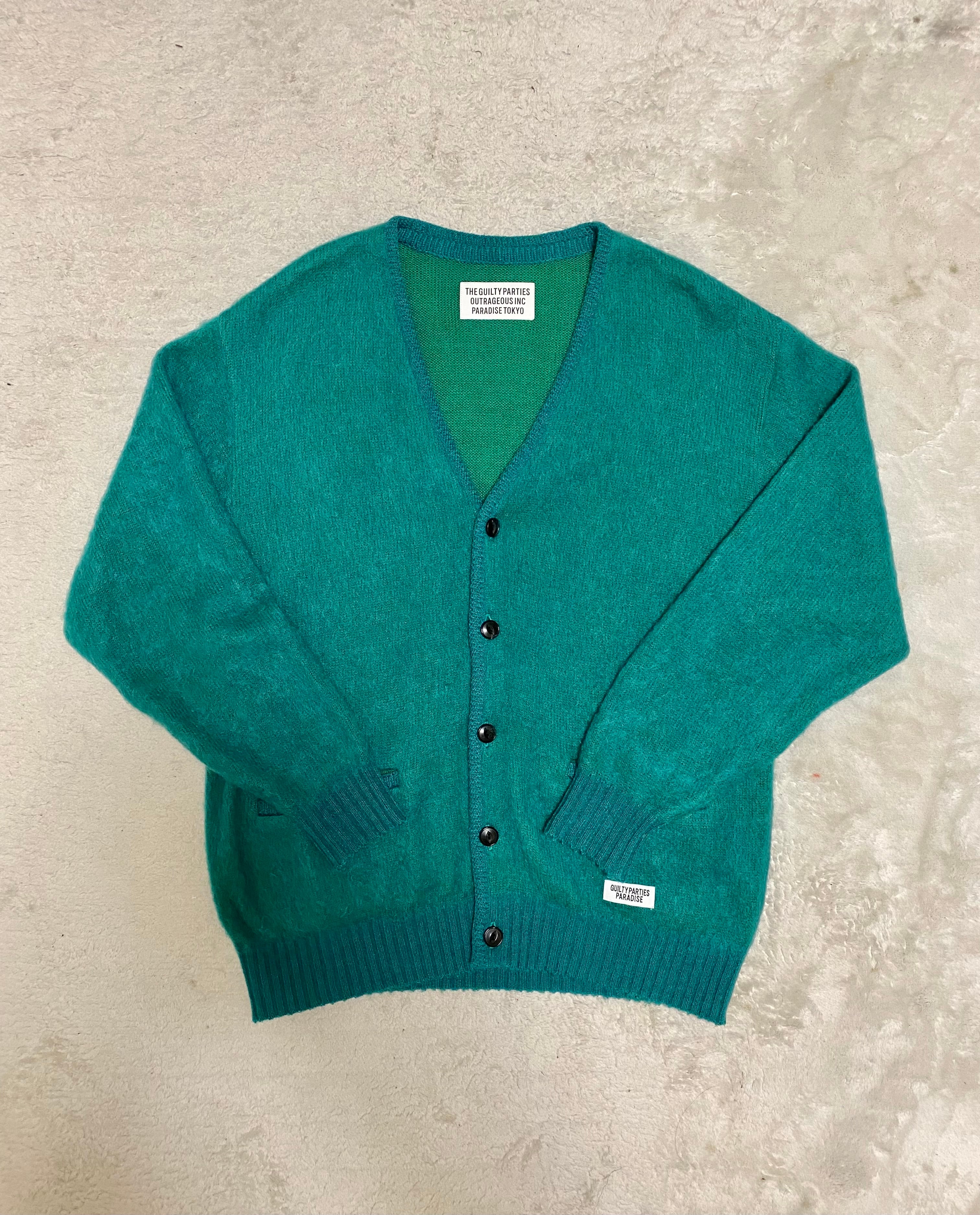 WACKO MARIA MOHAIR KNIT CARDIGAN Green | AGEO BASE