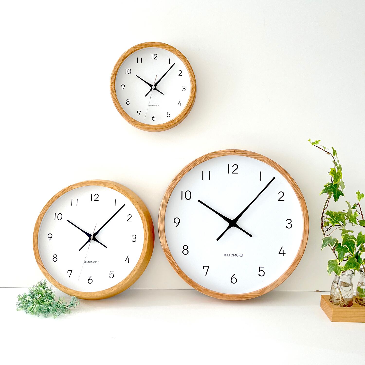 KATOMOKU muku clock 13 LL オーク km-139OA 掛け時計 | 加藤木工株式