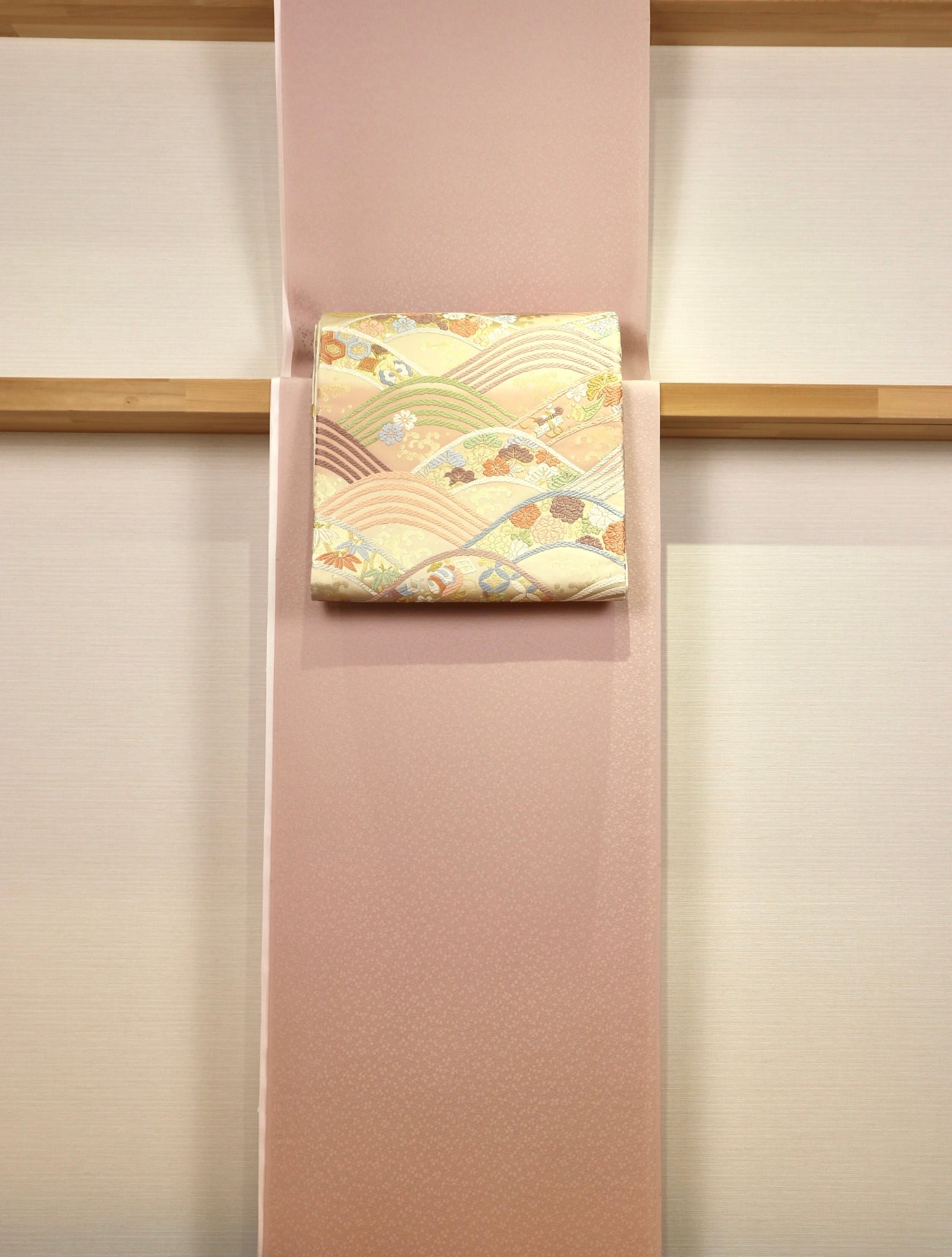 2026お年玉セット①　丹後色無地と唐織袋帯　お仕立て代別