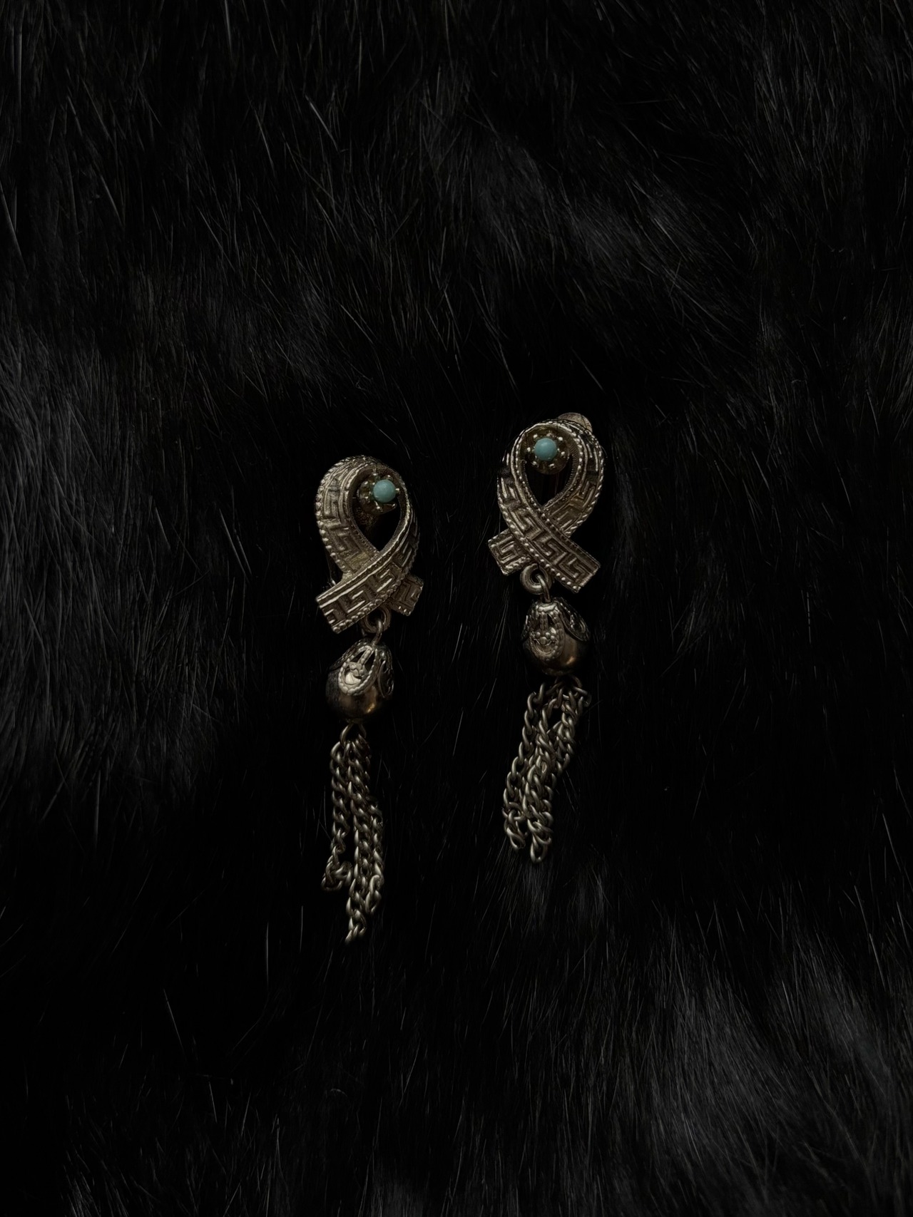 vintage earring greek key-5288-7
