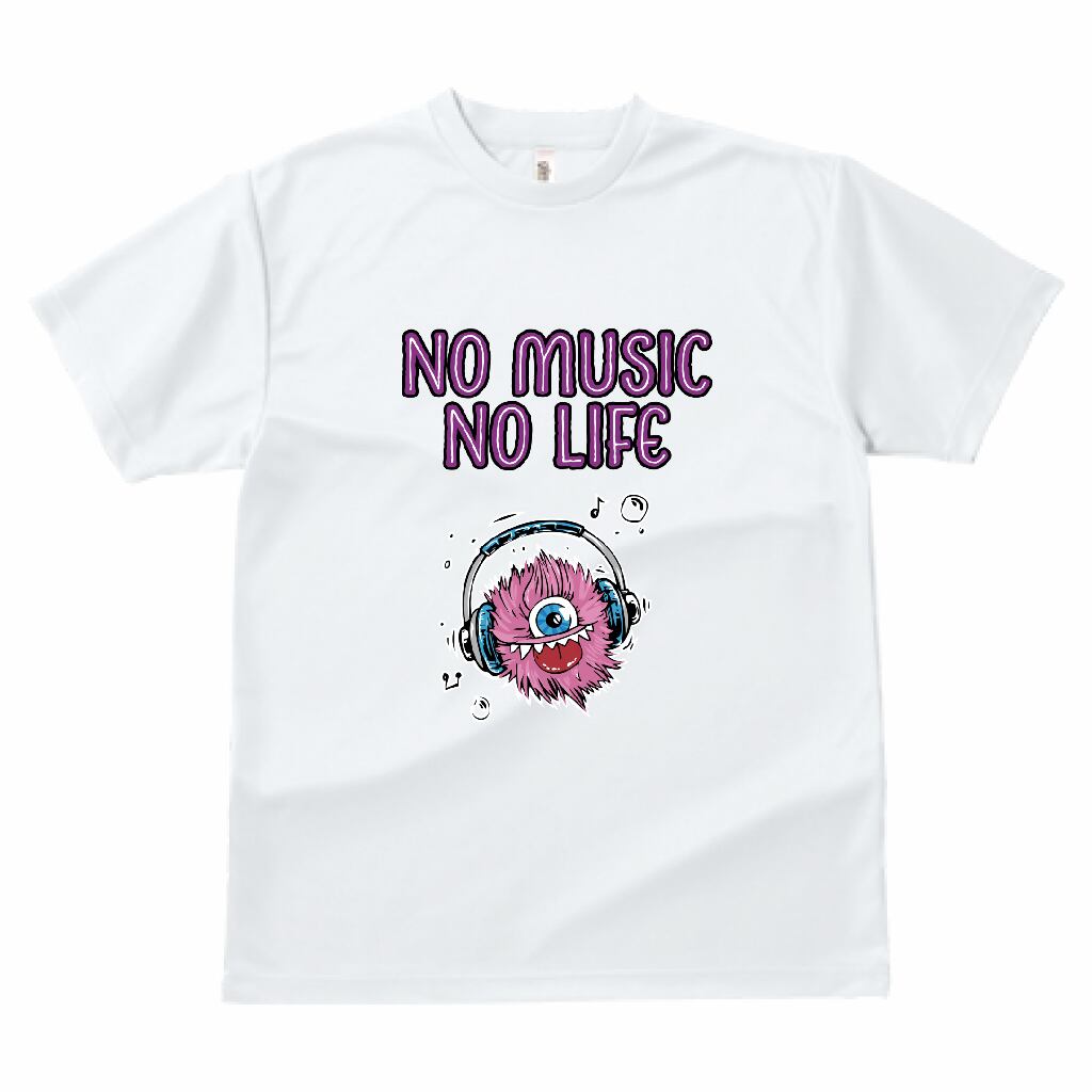 NO MUSIC NO LIFC 表＋裏 Tシャツ ホワイト | 長崎県産観光スポット