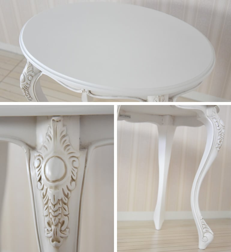 新品アンティークロココ調コーヒーテーブル シャビー 姫系 白家具