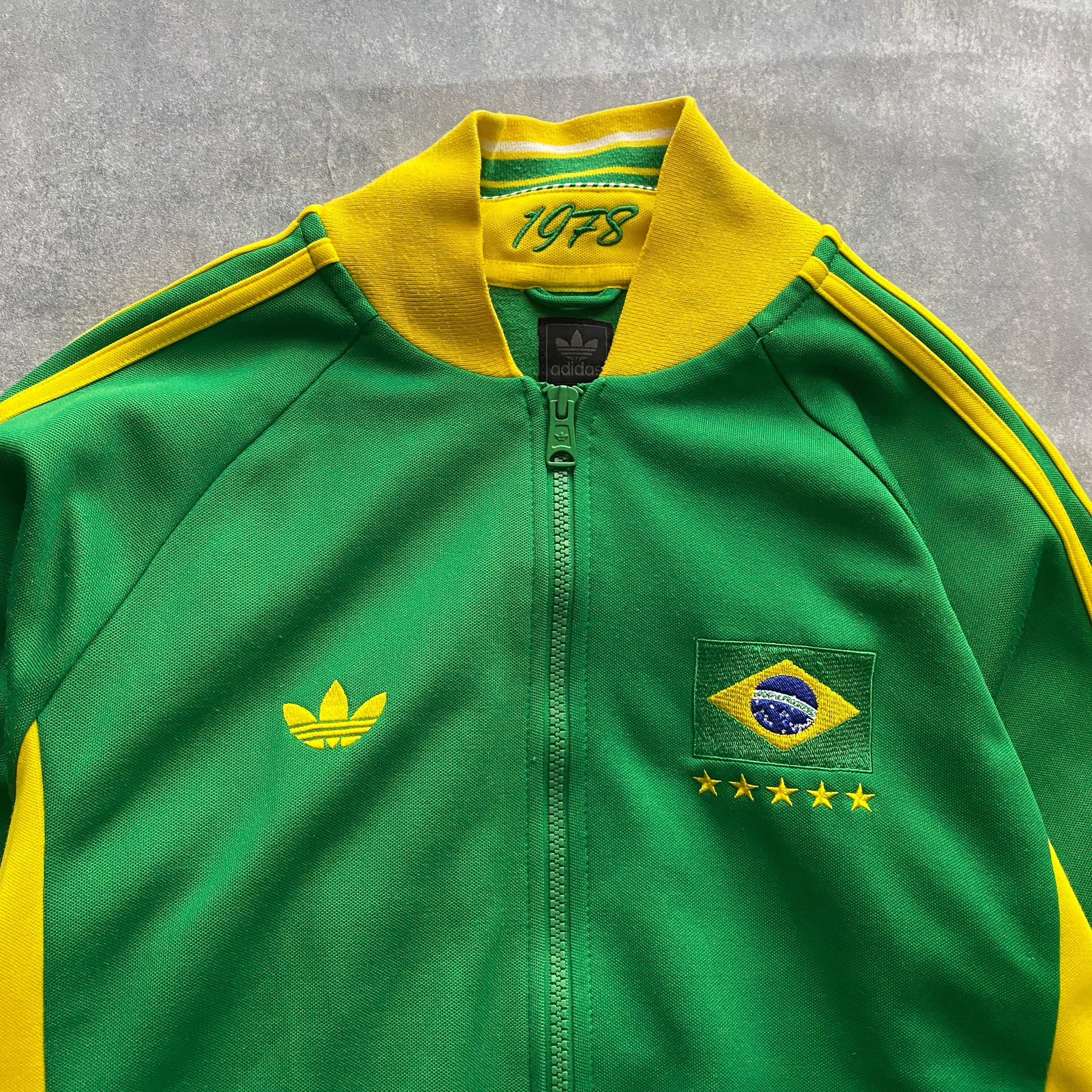 adidas アディダス ブラジルカラー トレフォイル×国旗 刺繍ロゴ