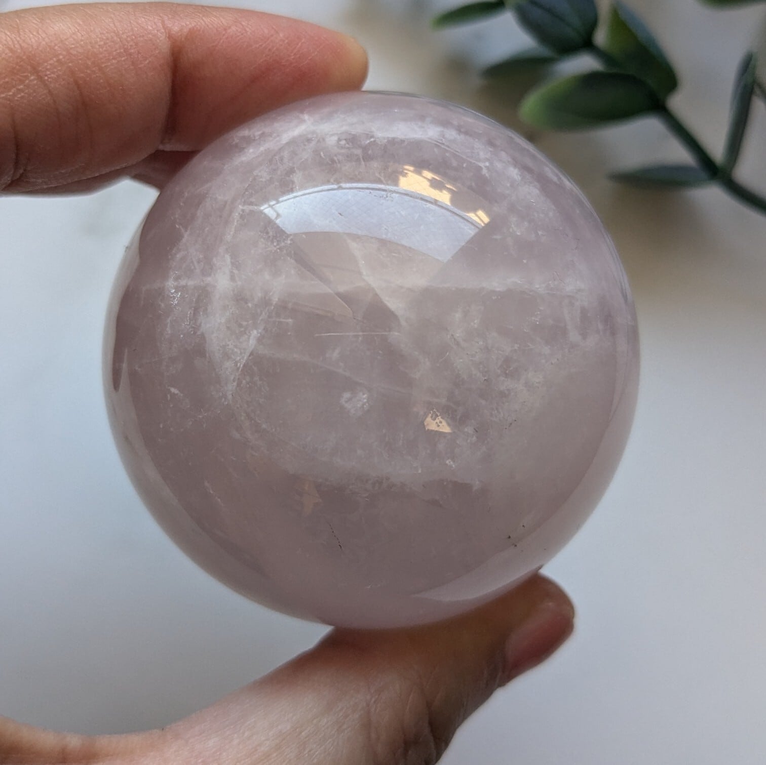 ペリウィンクル ローズクォーツ スフィア 約55mm | iris imrama stone