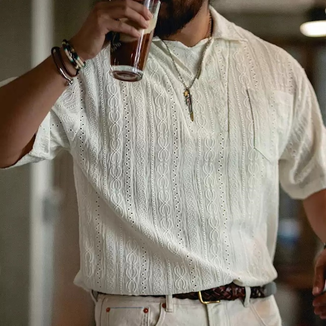 ジャカード半袖ポロシャツ 225917