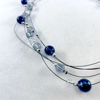 ネックレス　ワイヤービーズネックレス　丸玉ビーズ　 12acdn14