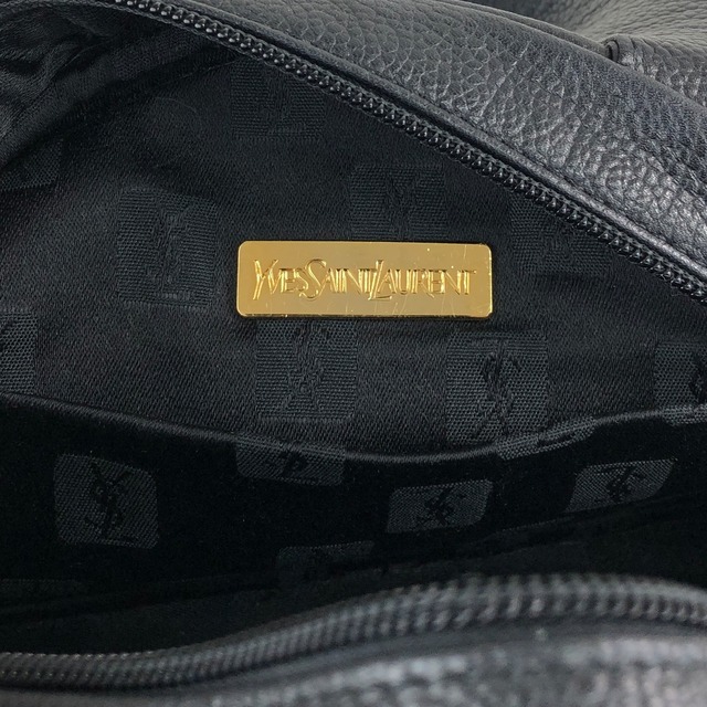 Yves Saint Laurent イヴ・サンローラン ハンドバッグ ブラック YSL レザー ミニボストン vintage ヴィンテージ オールド ygtkm5