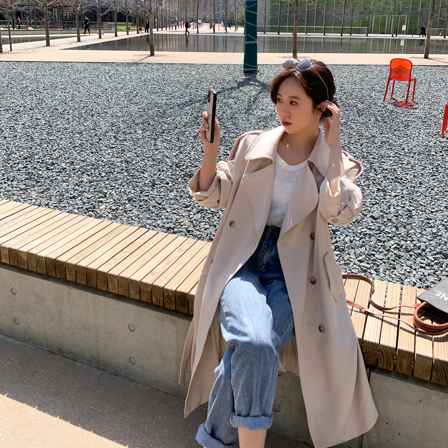 スプリングスタイルルーズ薄手コート 春物 6Du_Shop_Women22846056423