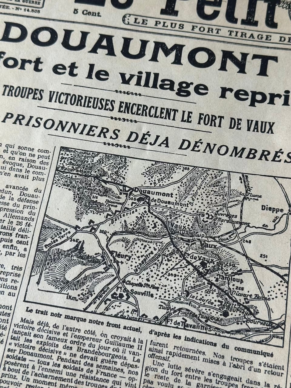 フランス新聞 Le Petit Parisien 記念復刻シート | Brocante de La
