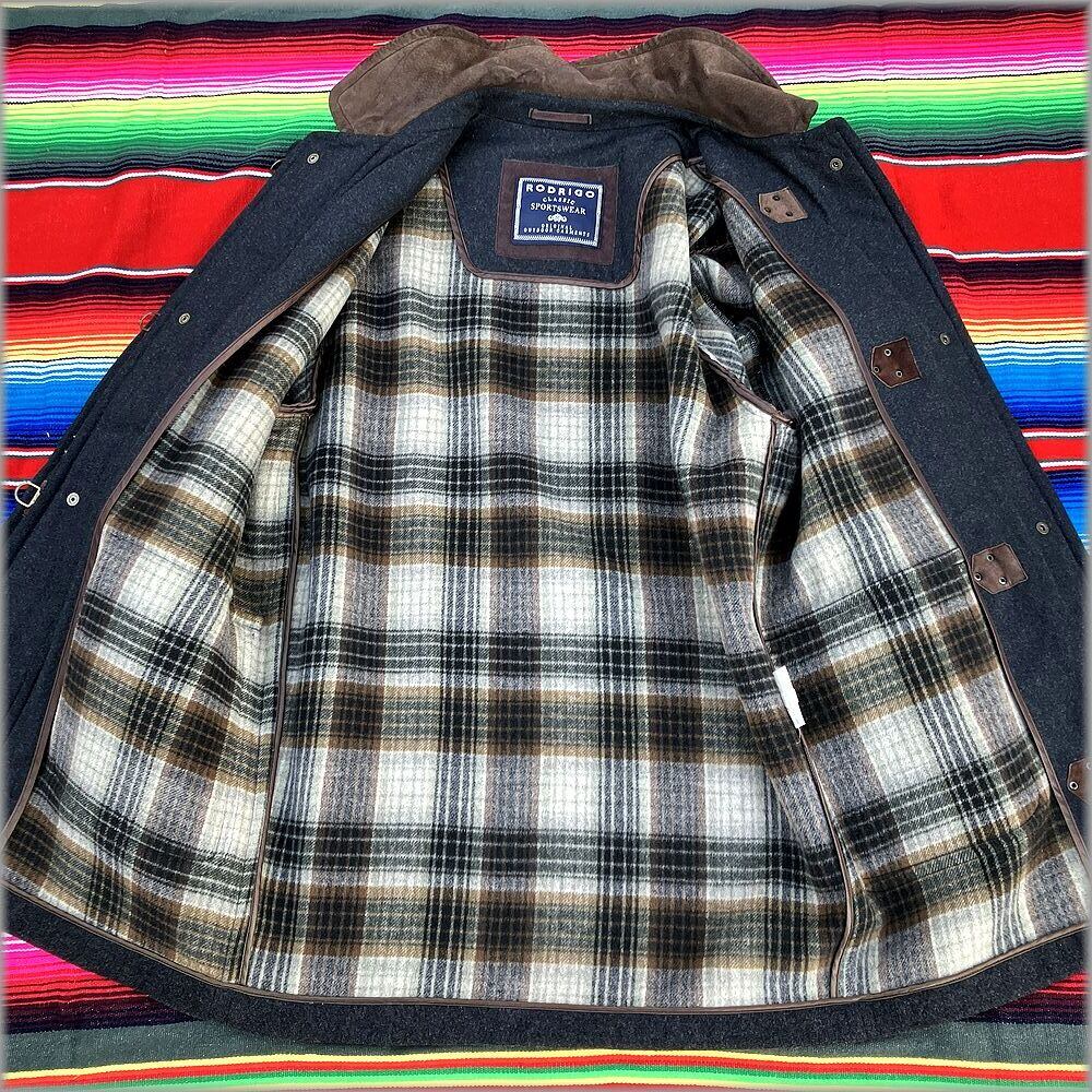 ☆RODRIGO CLASSIC SPORTSWEAR ウールコート イタリア製 レザー襟 size