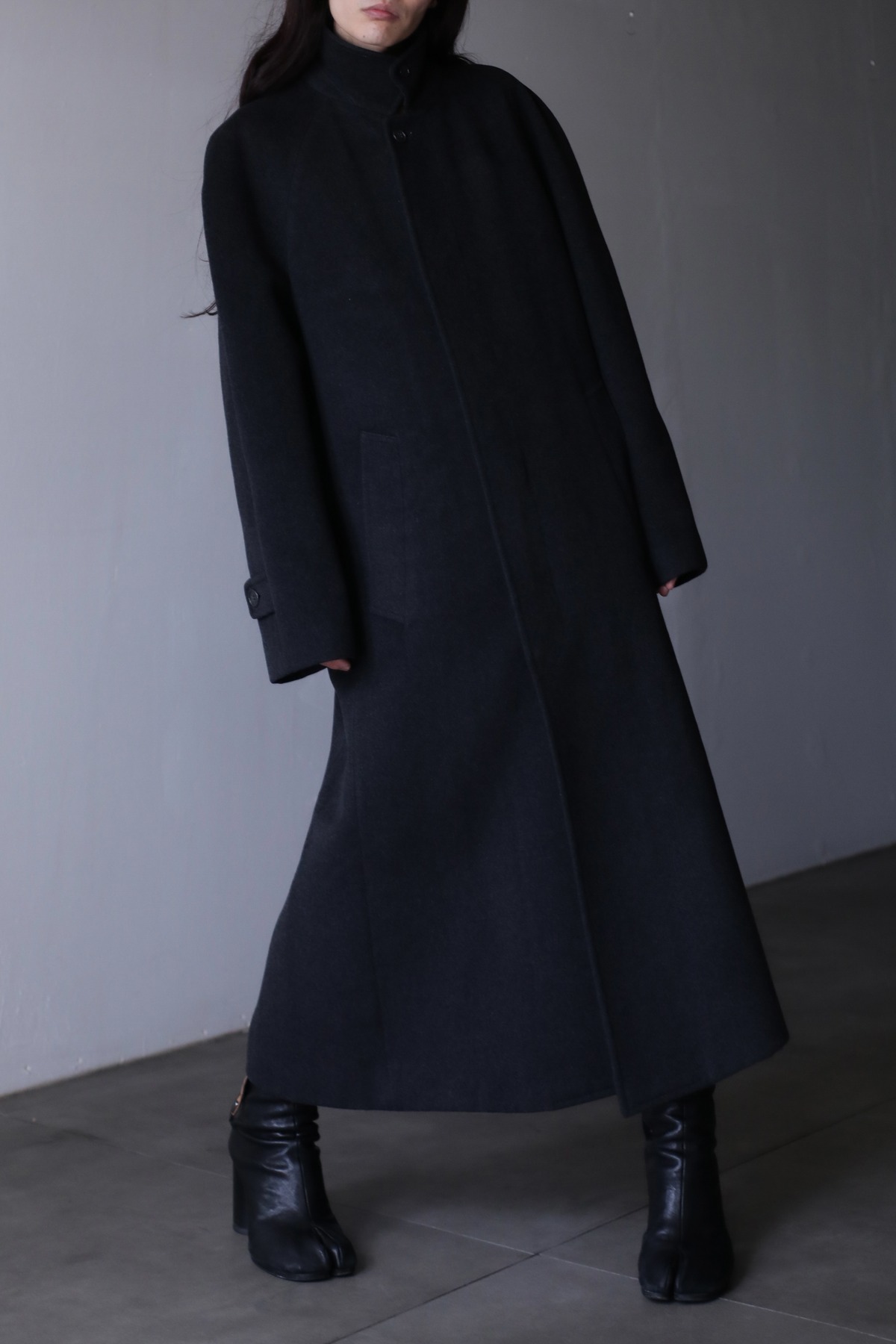 1980s MANI by GIORGIO ARMANI stand collar maxi coat pure new wool 
