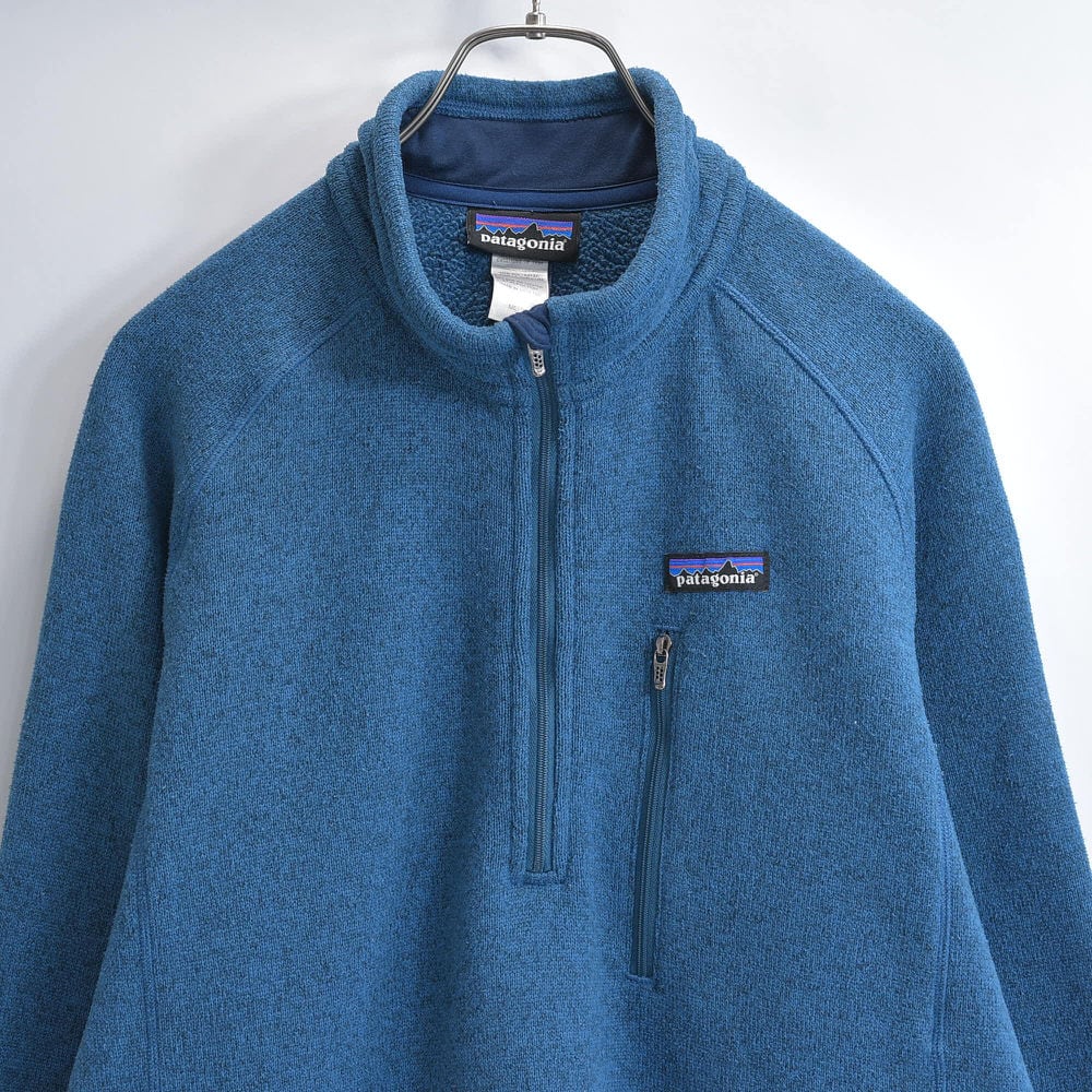 00s~ patagonia FA14 パタゴニア ベターセーター ハーフジップ プルオーバー フリース ジャケット アウトドア ブルー ヴィンテージ ビンテージ USA アメリカ古着 メンズMサイズ
