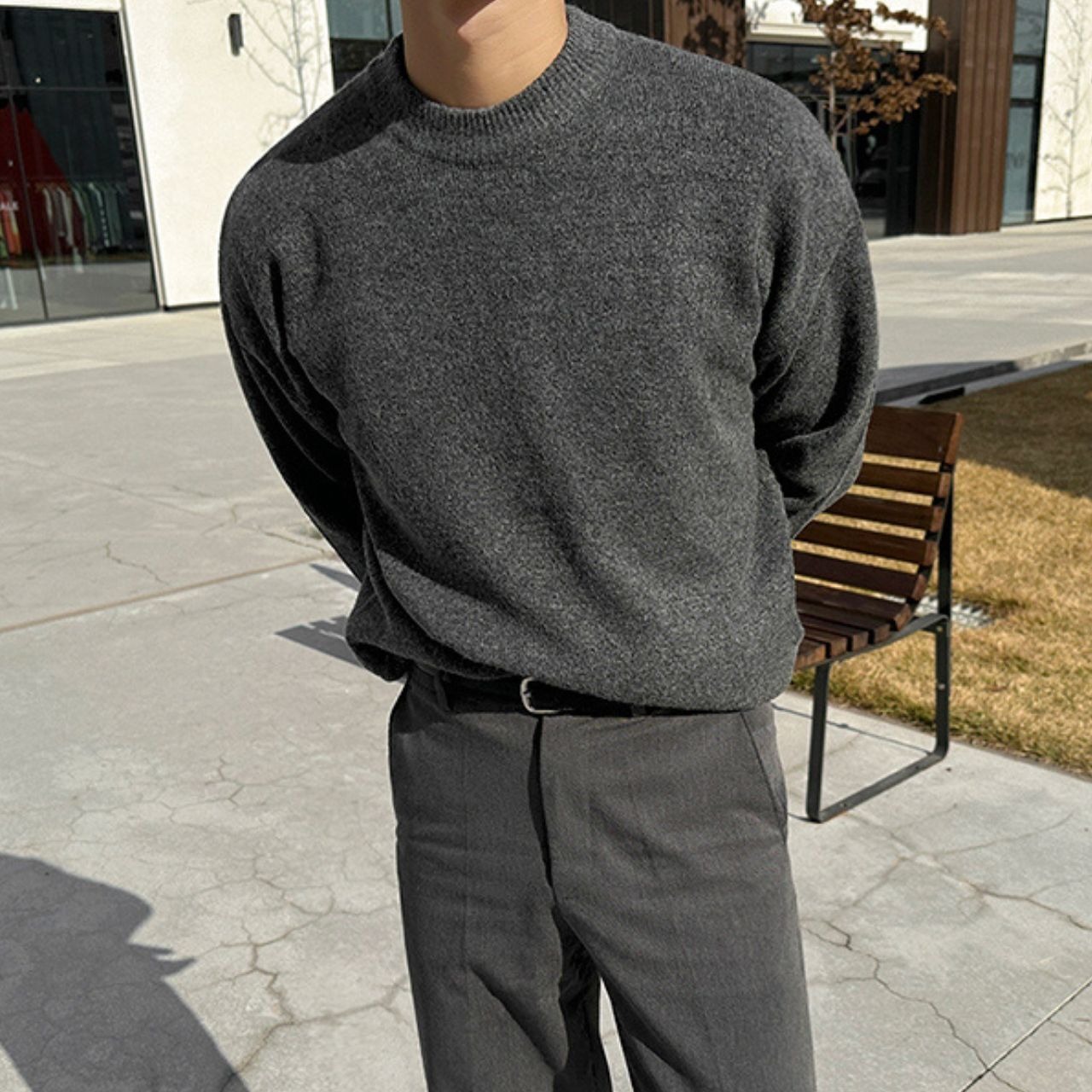 ベーシックラウンドネックニット　MT0080332